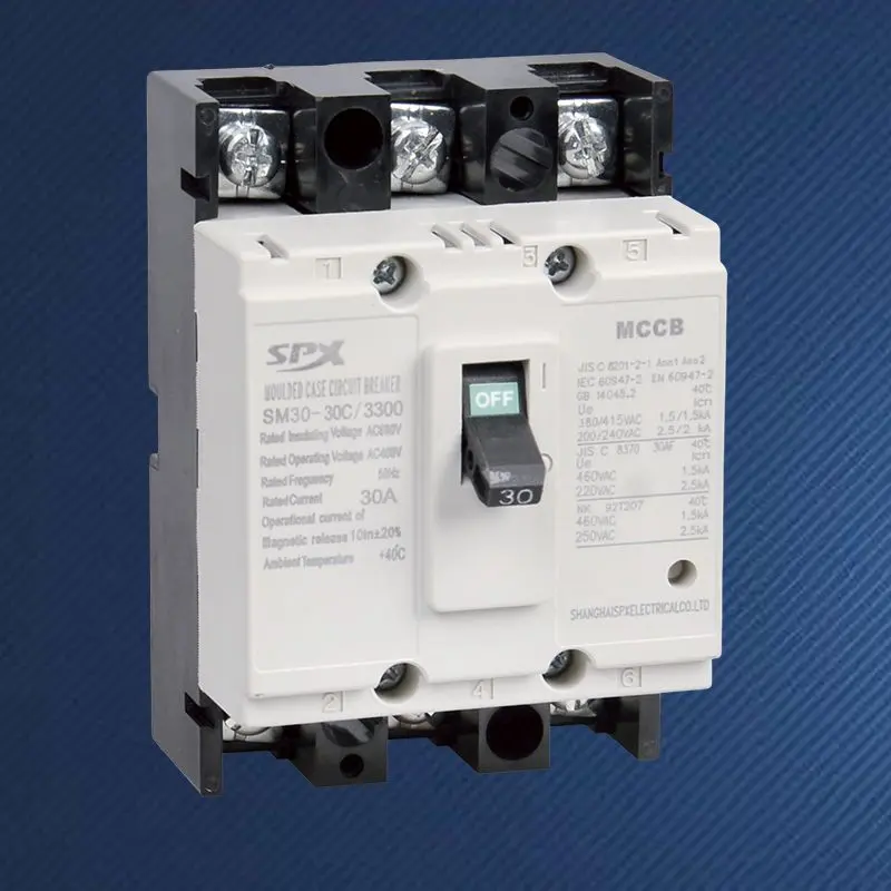 3P 5A 10A 20A Molded Case Virtakatkaisija